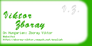 viktor zboray business card